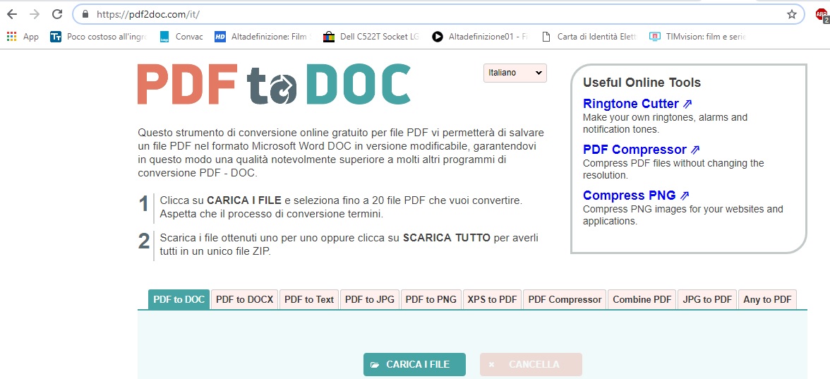 trasformare doc in pdf